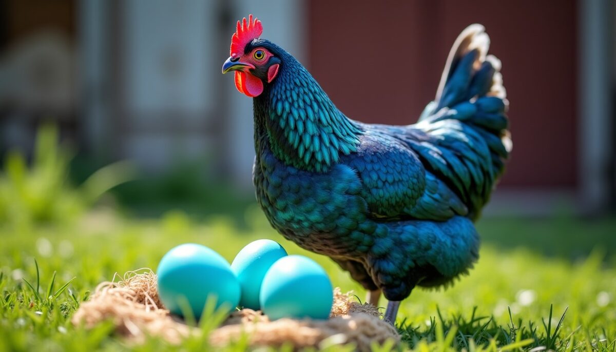 Poule Azur : découvrez tout sur cette fascinante poule bleue aux œufs couleur turquoise